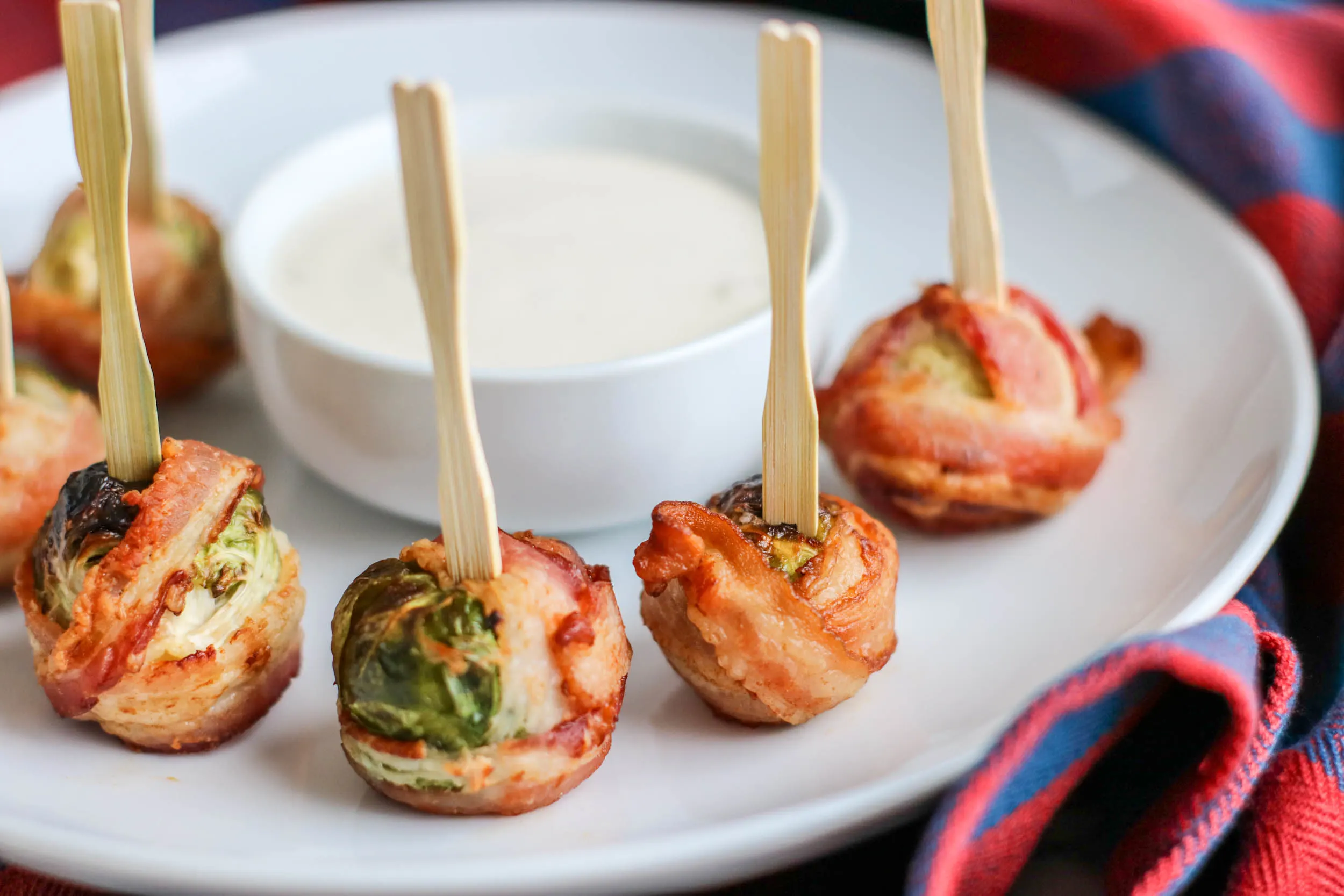 Air Fryer Bacon Wrapped Brussel Sprouts
