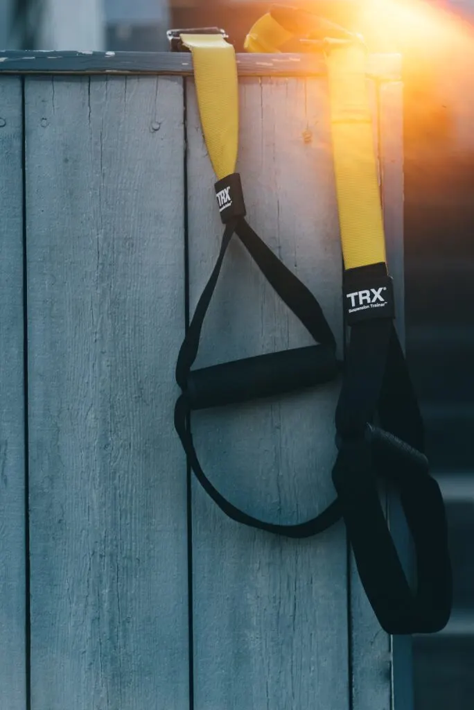 Using TRX straps for exercise
