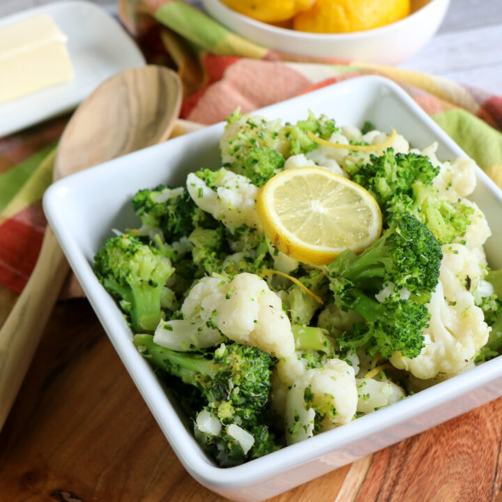 Cauliflower and Broccoli with Fresh Herb Butter