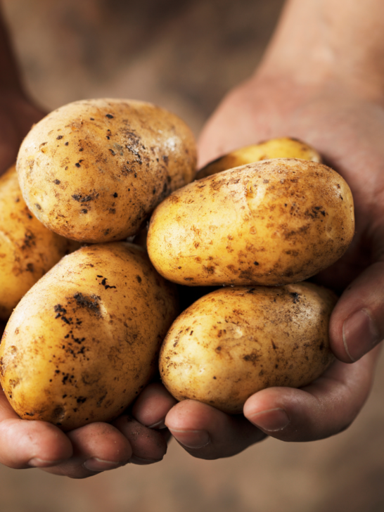 A-man-holding-potatoes