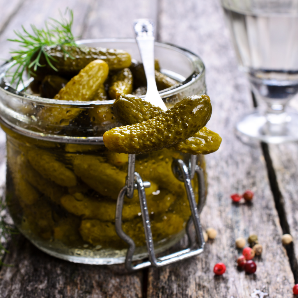 pickles in a jar 